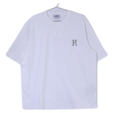 エルメス 新品同様 667805HA90ME ミニレザーパッチ アッシュバル Tシャツ M