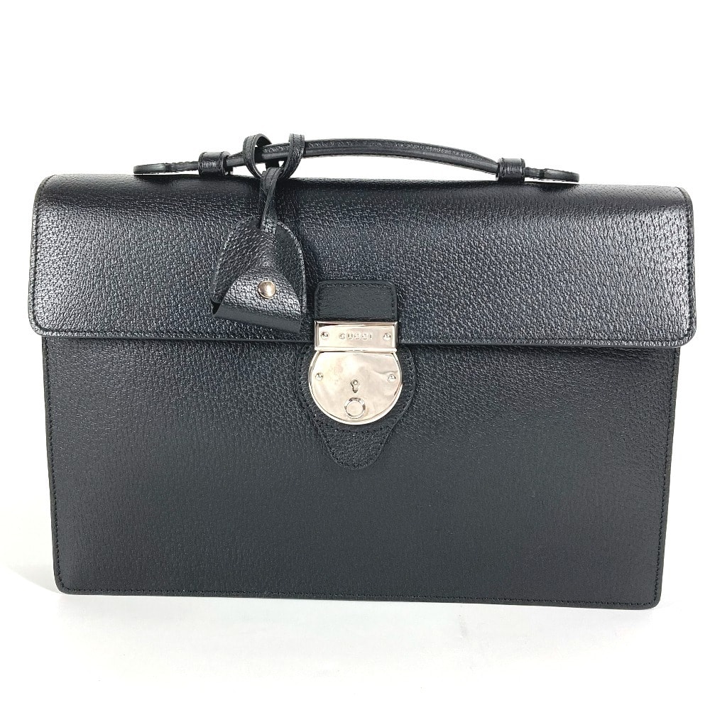 グッチ GUCCI ロゴ 295256 ビジネスバッグ カバン ブリーフケース ハンドバッグ レザー ブラック