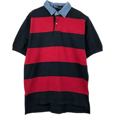 古着 ラルフローレン Ralph Lauren POLO by Ralph Lauren 半袖 ボーダー ポロシャツ メンズL相当/eaa654600