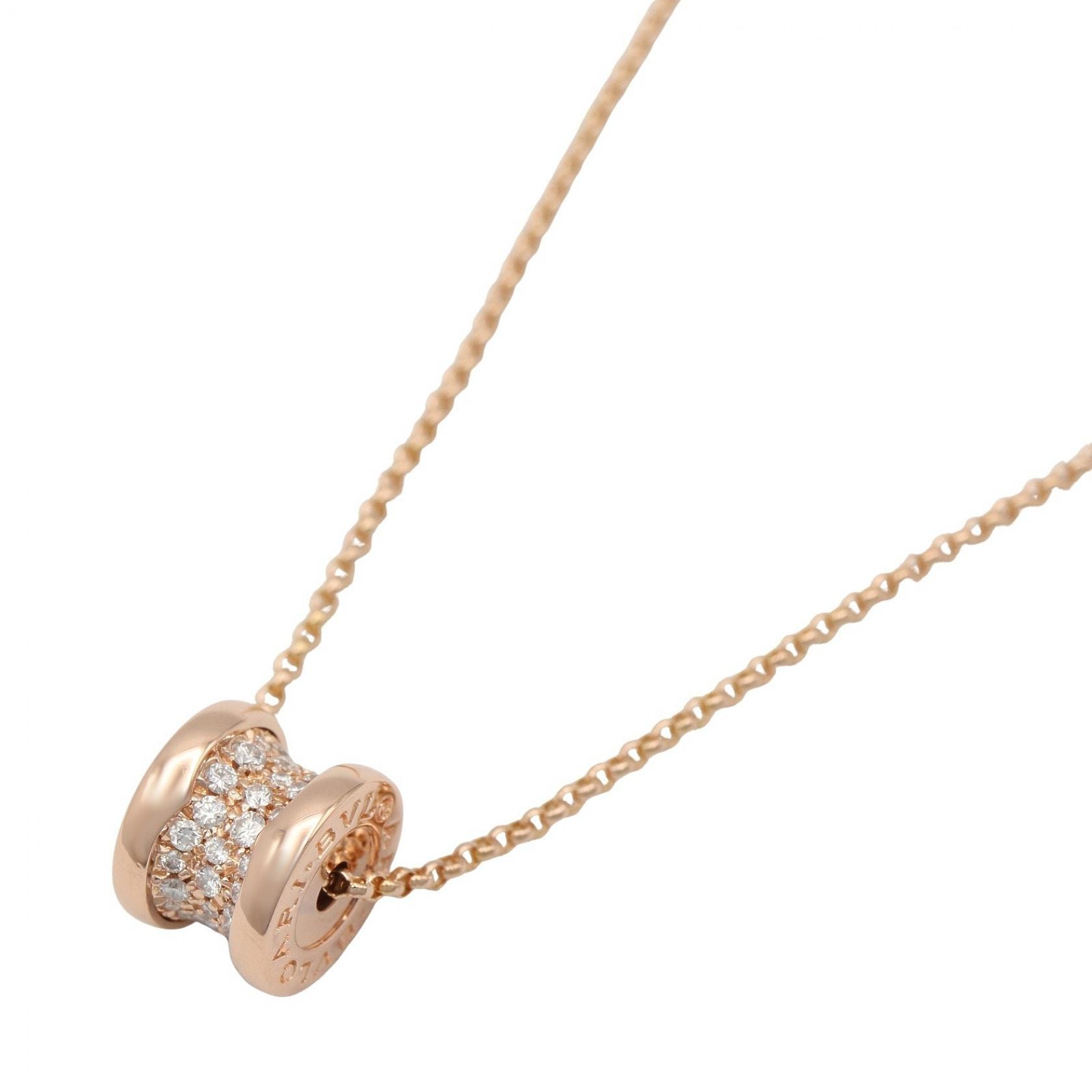 ブルガリ BVLGARI B-zero1 ネックレス ダイヤ ネックレス ジュエリー K18PG(ピンクゴールド) ダイヤモンド レディース クリア系 / ゴールド系 351116 【中古】