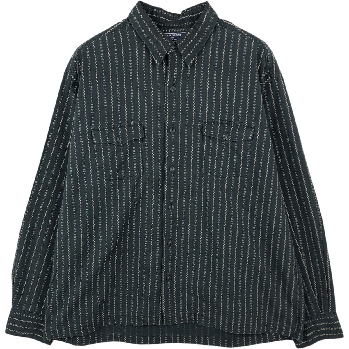古着 ラルフローレン Ralph Lauren POLO SPORT ポロスポーツ 総柄 長袖 コットンチェックシャツ メンズXL相当/eaa662099