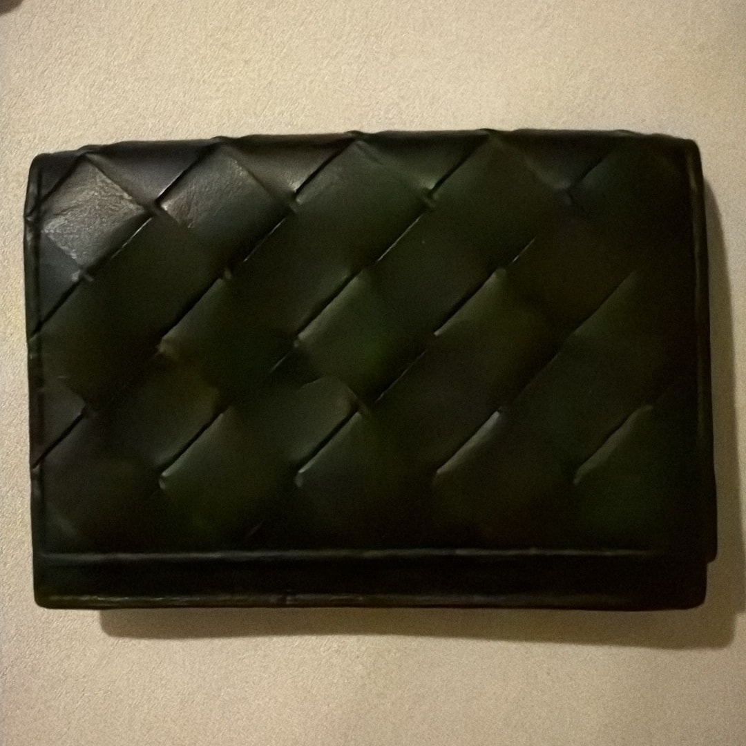 Bottega Veneta Intrecciato Business Card Case "Black"