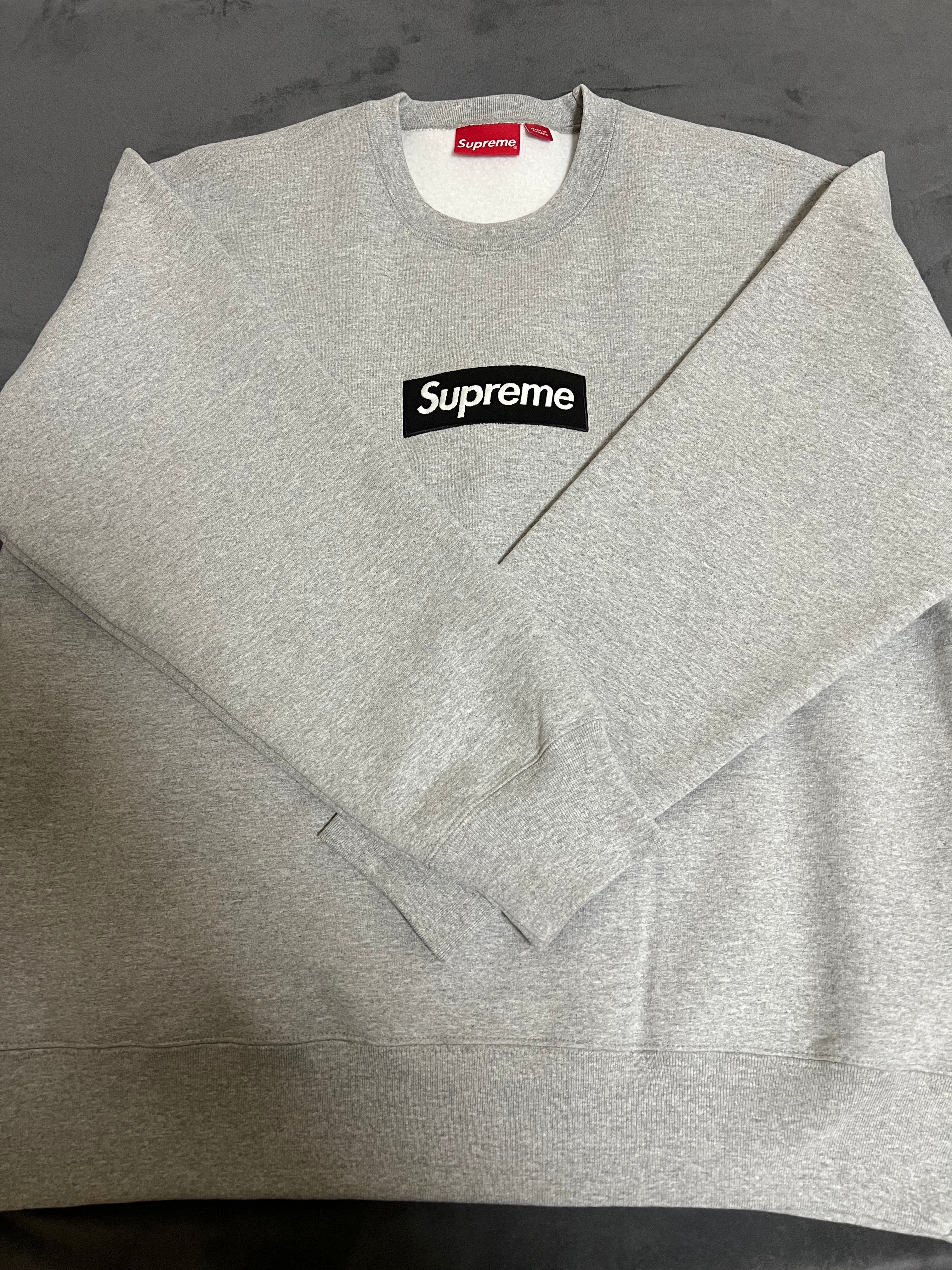 Supreme Box Logo Crewneck "Heather Grey" (22FW)