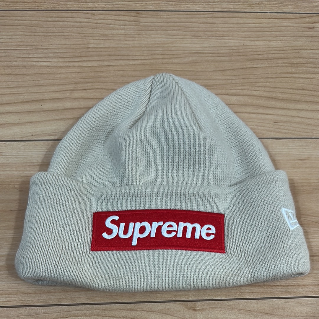 Supreme New Era Box Logo Beanie "Stone" (24FW)