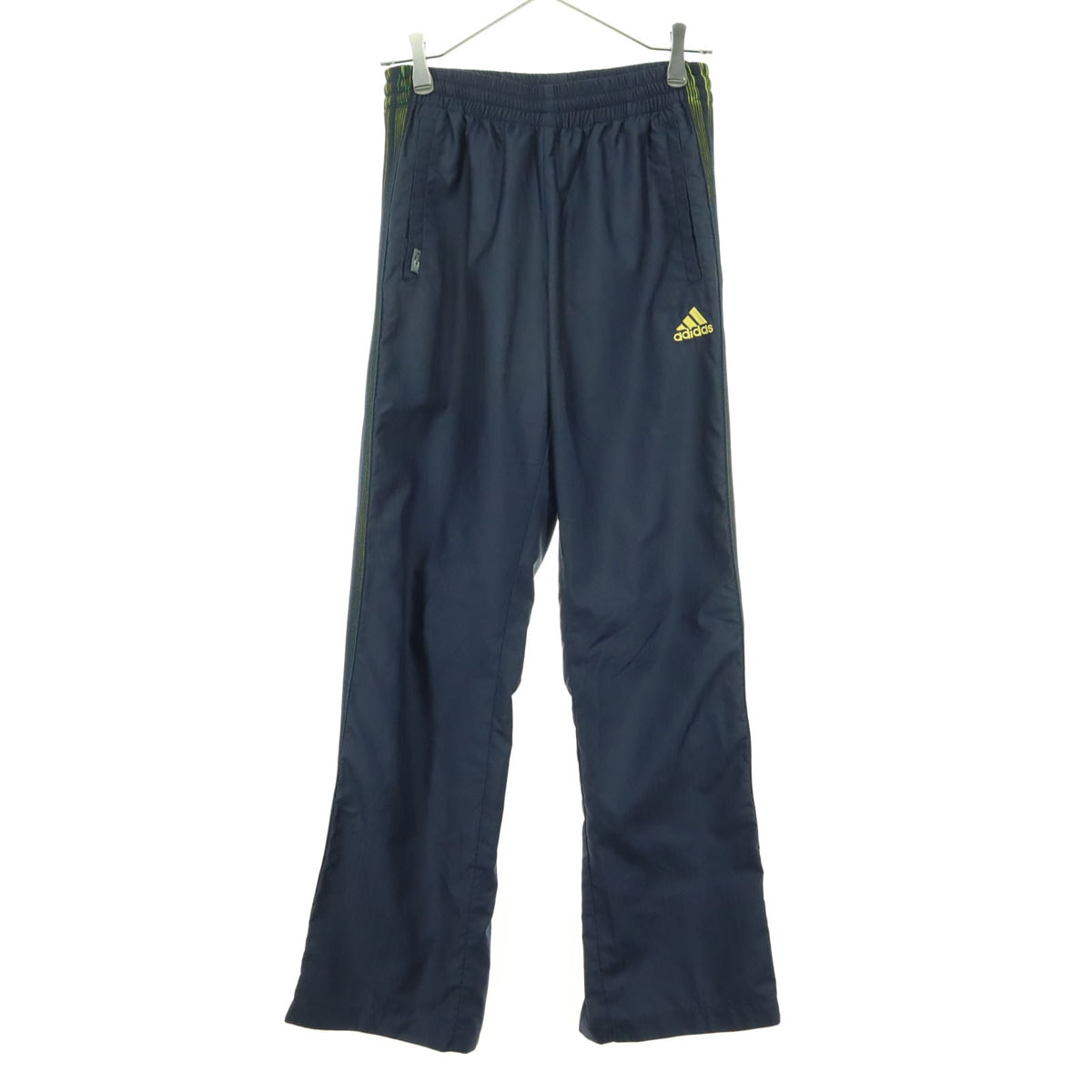 美品 adidas アディダス 裏地メッシュ トラックパンツ S ブラックネイビー