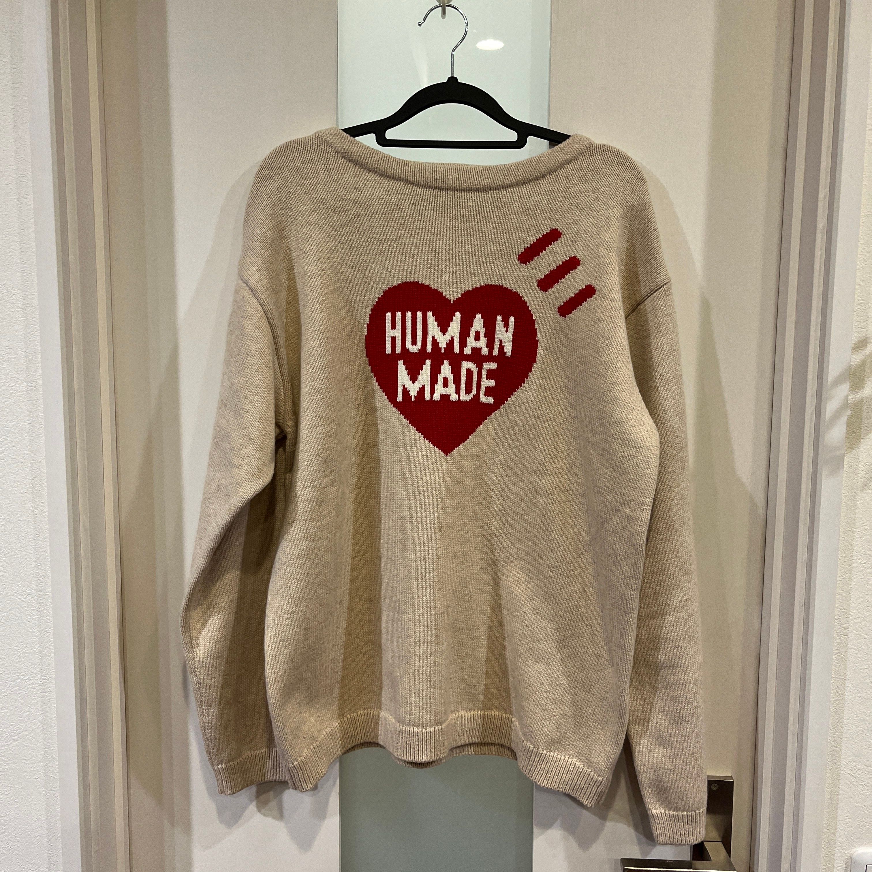 HUMAN MADE Heart Knit Sweater "Beige"