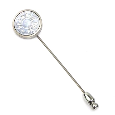 エルメス HERMES ブローチ セリエ メタル/シェル シルバー/グレー レディース【中古】 e62295k