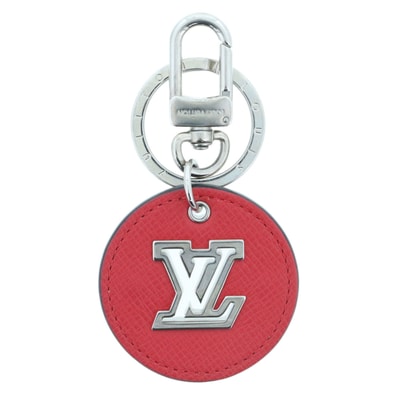 LOUIS VUITTON ルイ・ヴィトン ポルト クレ LV サークルアイレット チャーム M64170 レザー レッド シルバー金具 レディース【中古】