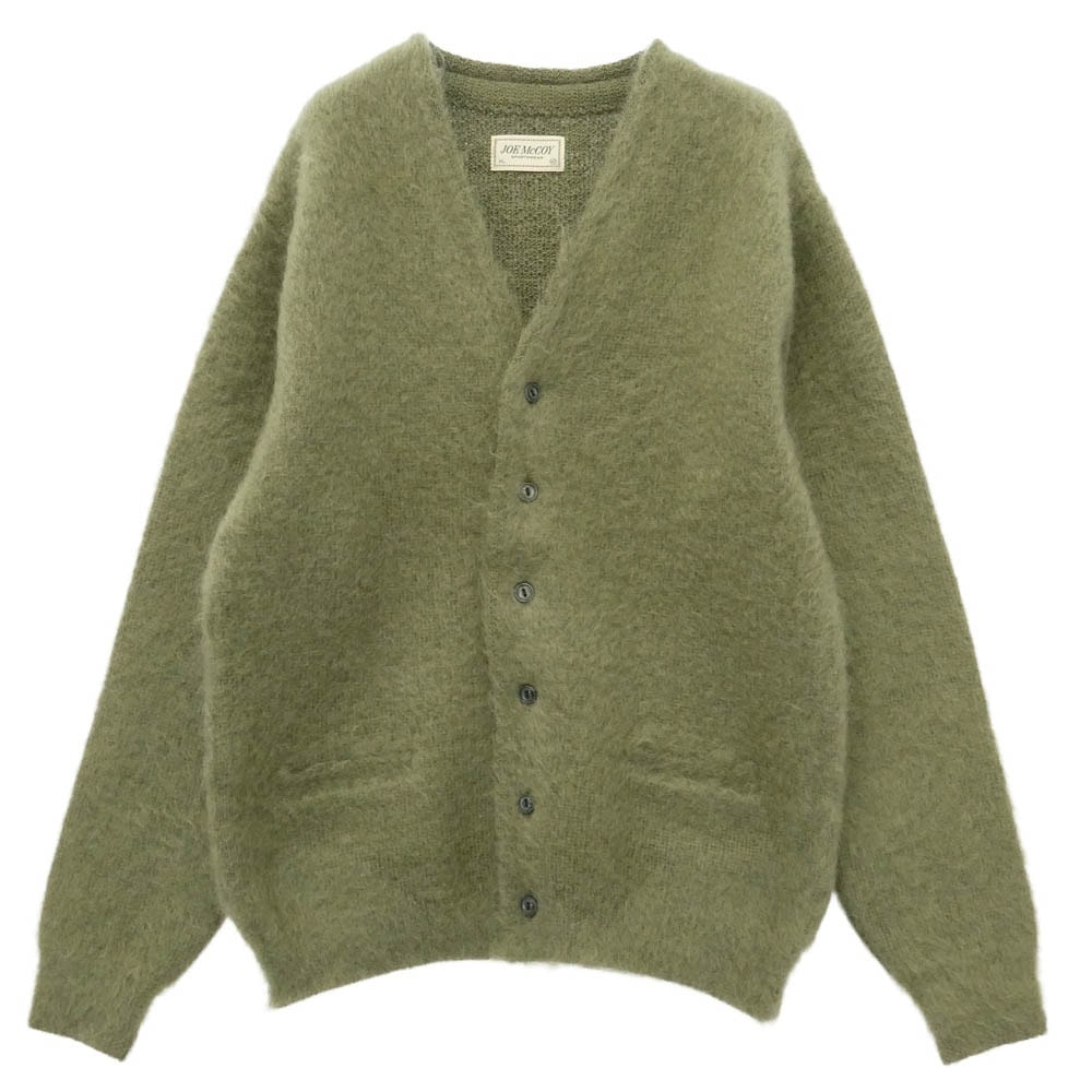 The REAL McCOY'S ザリアルマッコイズ MC19103 JM MOHAIR CARDIGAN モヘア ウール セーター カーディガン グリーン系 XL【美品】【中古】