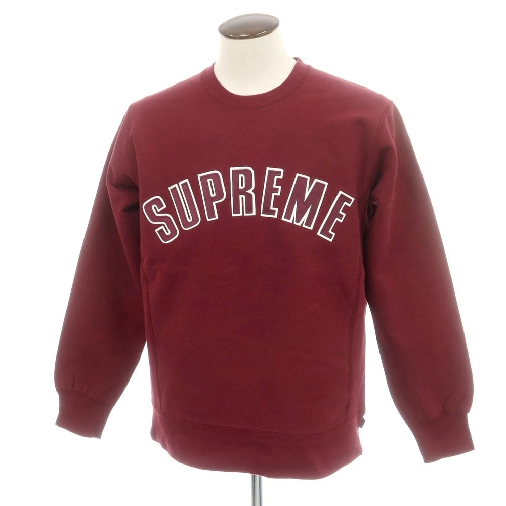 【中古】シュプリーム Supreme 2015年秋冬 Arc Logo Crewneck コットン スウェット バーガンディ【サイズL】【メンズ】