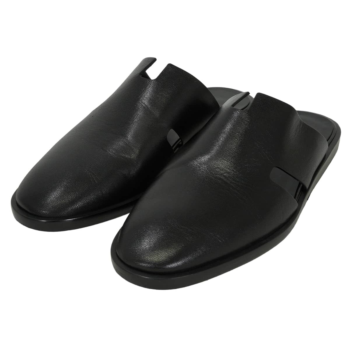 【渋谷並木橋店】HERMES エルメス サンダル メンズ スリッポン イズミール ミュール 黒 (ブラック) シェーヴル 25cm(#40) H221839ZH 新品同様【中古】