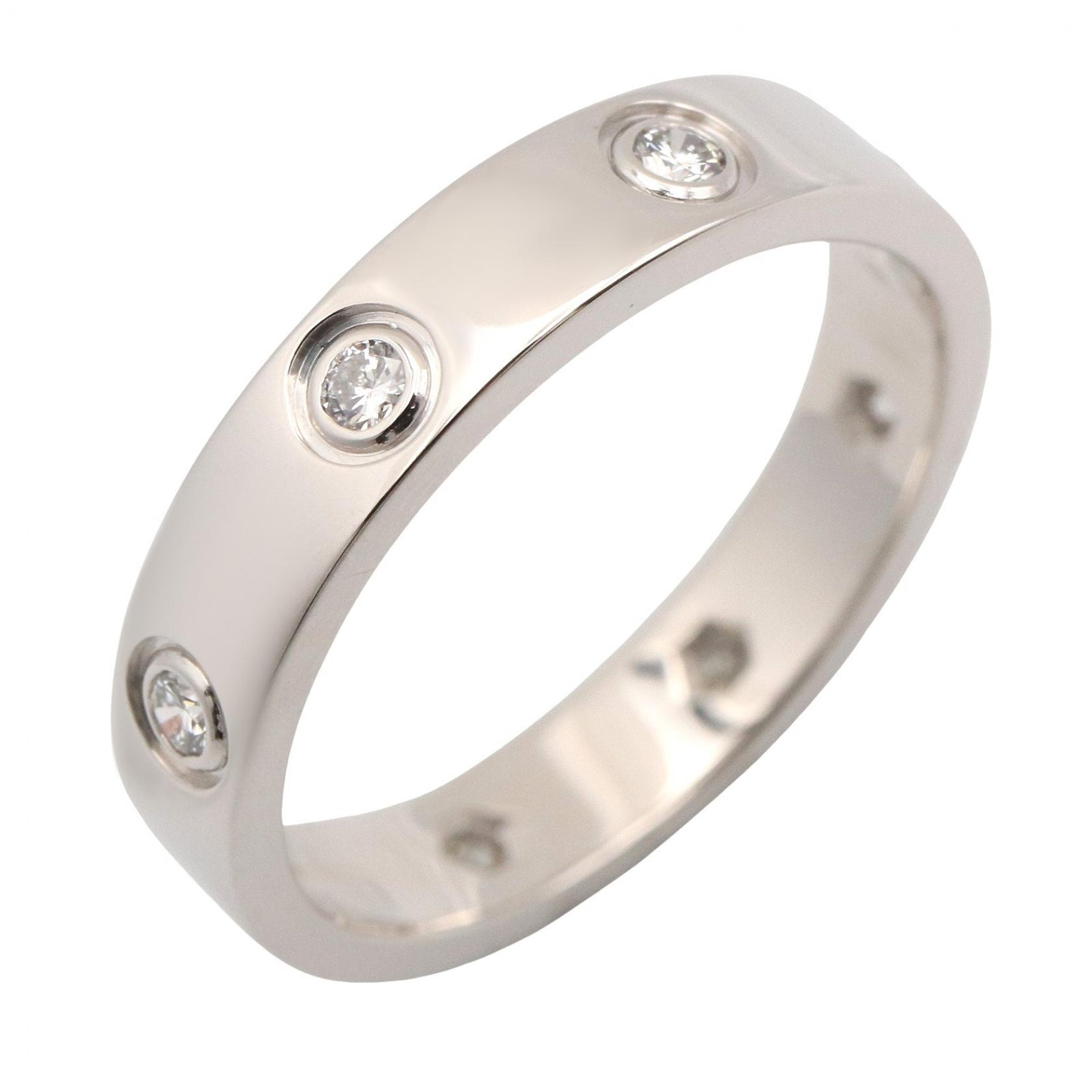 カルティエ CARTIER ミニラブリング 8PD リング・指輪 ジュエリー K18WG(ホワイトゴールド) ダイヤモンド レディース クリア系 / シルバー系 B4050600 【中古】