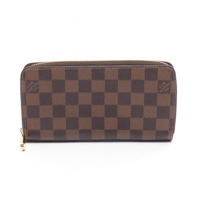ルイ・ヴィトン LOUIS VUITTON ジッピーウォレット ラウンド長財布 財布 PVCコーティングキャンバス ダミエ エベヌ メンズ レディース ブラウン系 N41661 【中古】