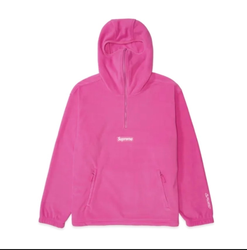 Supreme Polartec Face Mask Half Zip Hooded Sweatshirt "Fuchsia"