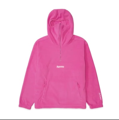 Supreme Polartec Face Mask Half Zip Hooded Sweatshirt "Fuchsia"