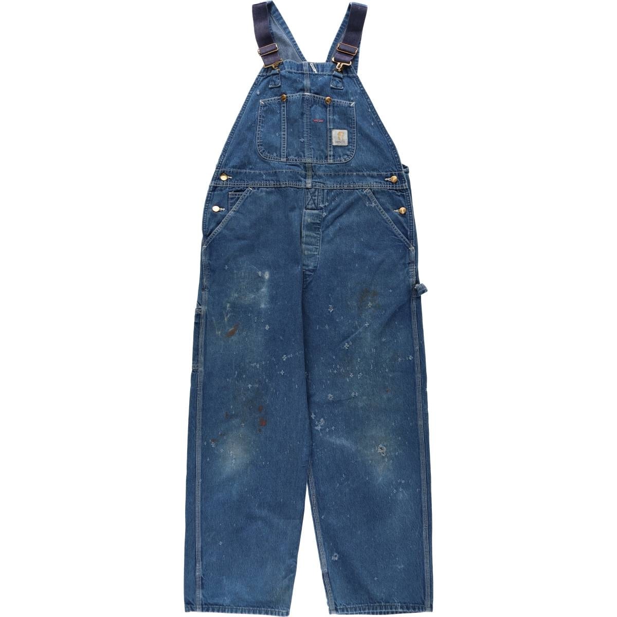 古着 カーハート Carhartt デニムオーバーオール メンズw37相当/eaa630430