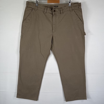 古着 カーハート Carhartt ワークパンツ ダック地 ペインター 作業着 ハンマーフック ジップ w44 L30 ベージュ系 メンズ