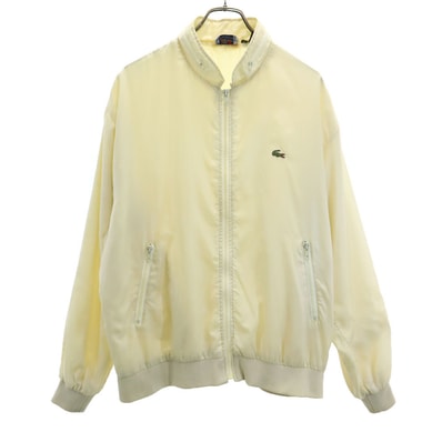 IZOD LACOSTE アイゾットラコステ 70s 青円タグ ヴィンテージ ナイロンジャケット XL アイボリー系
