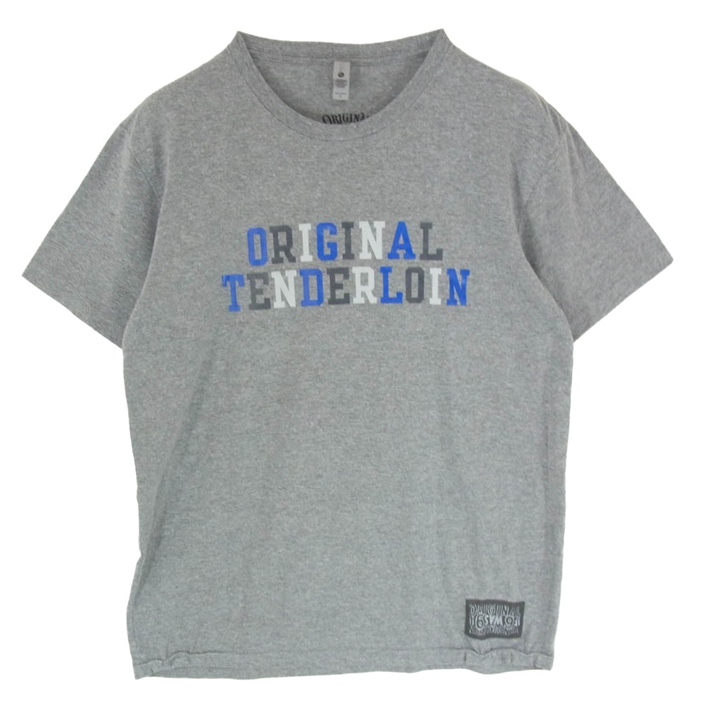 TENDERLOIN テンダーロイン Tシャツ 22SS 2A ロゴ プリント 半袖 Tシャツ グレー系 XL【中古】