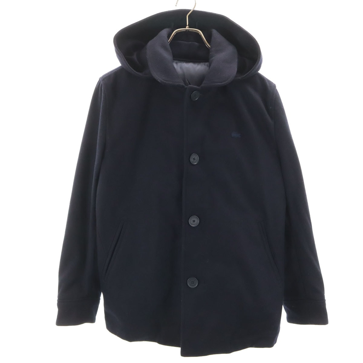 LACOSTE ラコステ ウールブレンド 3WAY ダウンコート 3 ネイビー