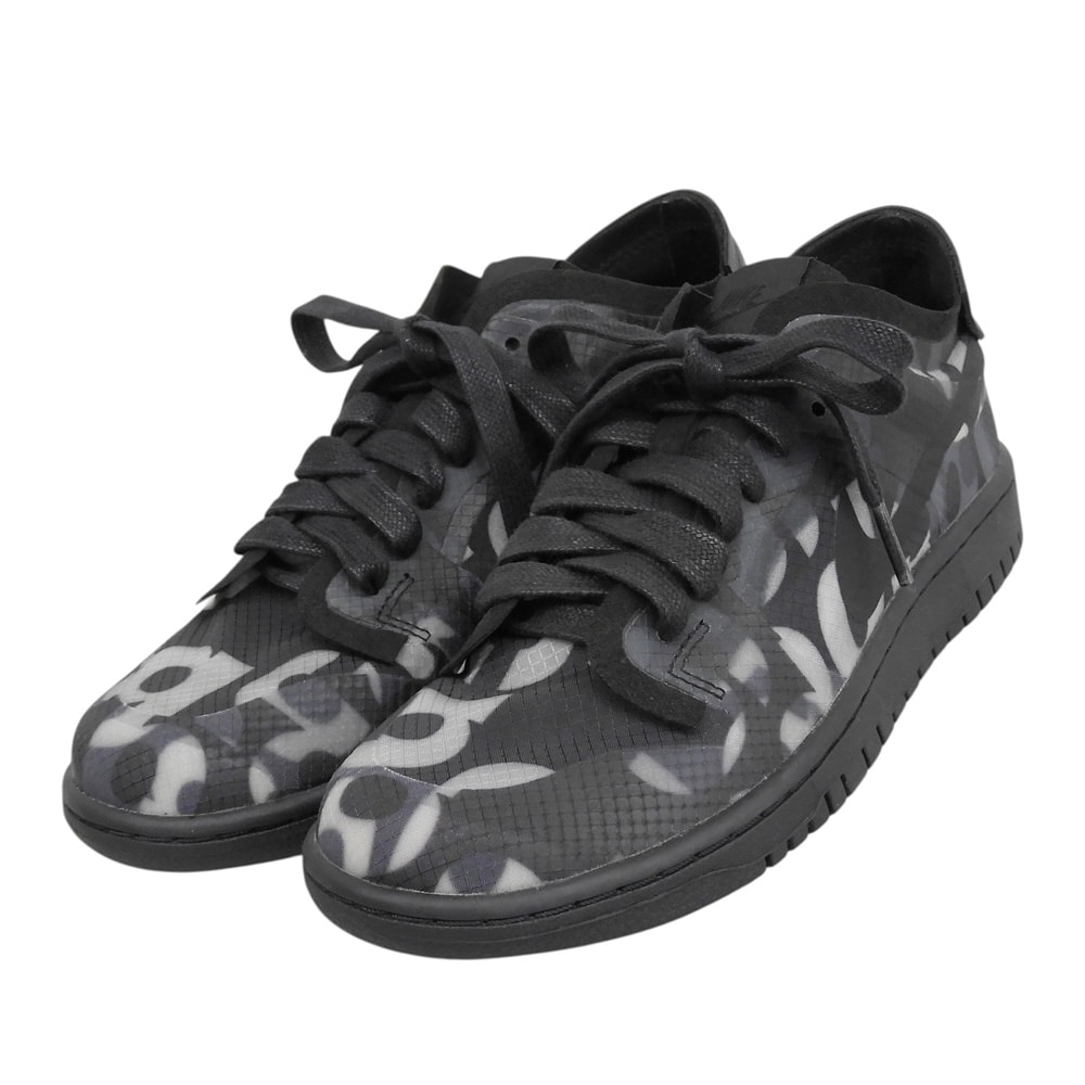 ナイキ 美品 DUNK LOW WMNS CDG MONOGRAM PRINT スニーカー シューズ レディース ブラック 25cm CZ2675-001 8(US)