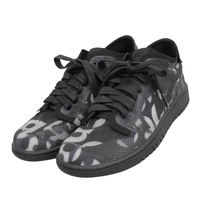 ナイキ 美品 DUNK LOW WMNS CDG MONOGRAM PRINT スニーカー シューズ レディース ブラック 25cm CZ2675-001 8(US)