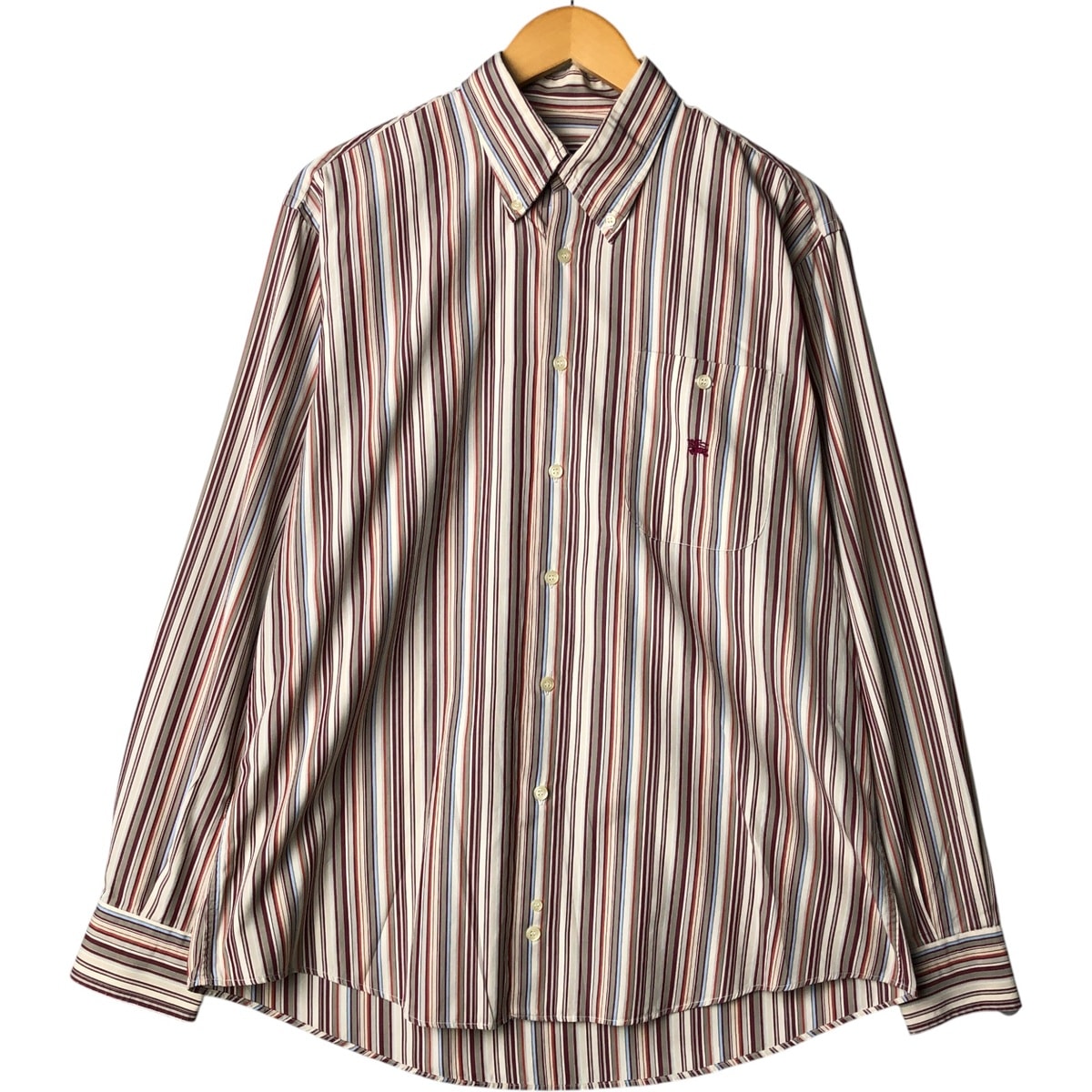 古着 バーバリー Burberry's BURBERRY LONDON マルチストライプ 長袖 ボタンダウンストライプシャツ メンズL相当/eaa567939