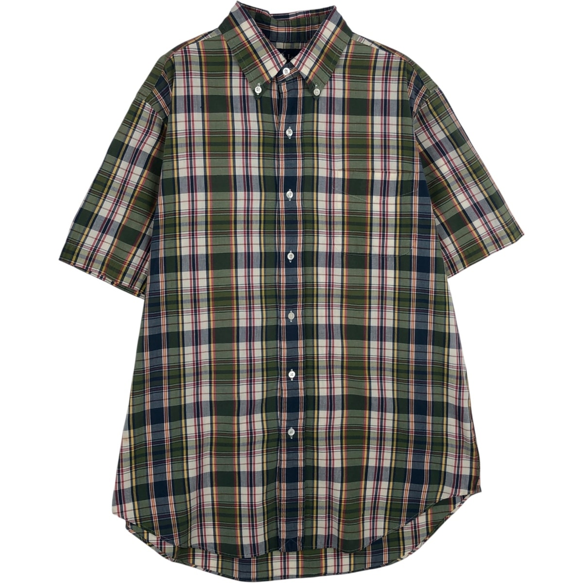 古着 ラルフローレン Ralph Lauren CLASSIC FIT 半袖 ボタンダウン チェックシャツ メンズM相当/eaa641157