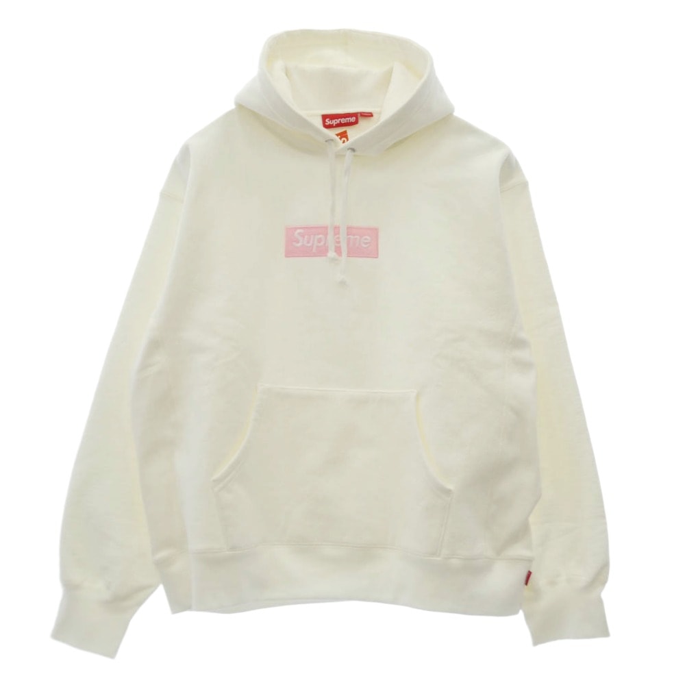Supreme シュプリーム パーカー 25AW Box Logo Hooded Sweatshirt White  ボックスロゴ フーデッド スウェットシャツ パーカー ホワイト系 ピンク系 L【新古品】【未使用】【中古】