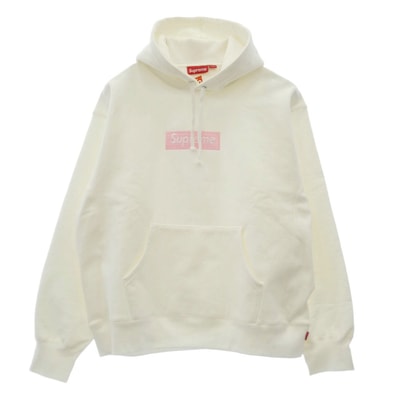 Supreme シュプリーム パーカー 25AW Box Logo Hooded Sweatshirt White ボックスロゴ フーデッド スウェットシャツ パーカー ホワイト系 ピンク系 L【新古品】【未使用】【中古】