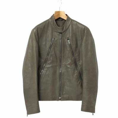 MARTIN MARGIELA マルタンマルジェラ 5zip Leather Jacket ライダースジャケット サイズ44 MM14 八の字ライダース シングル ここのえ期 2010SS イタリア製 ブランド古着【中古】20241212/RA2617