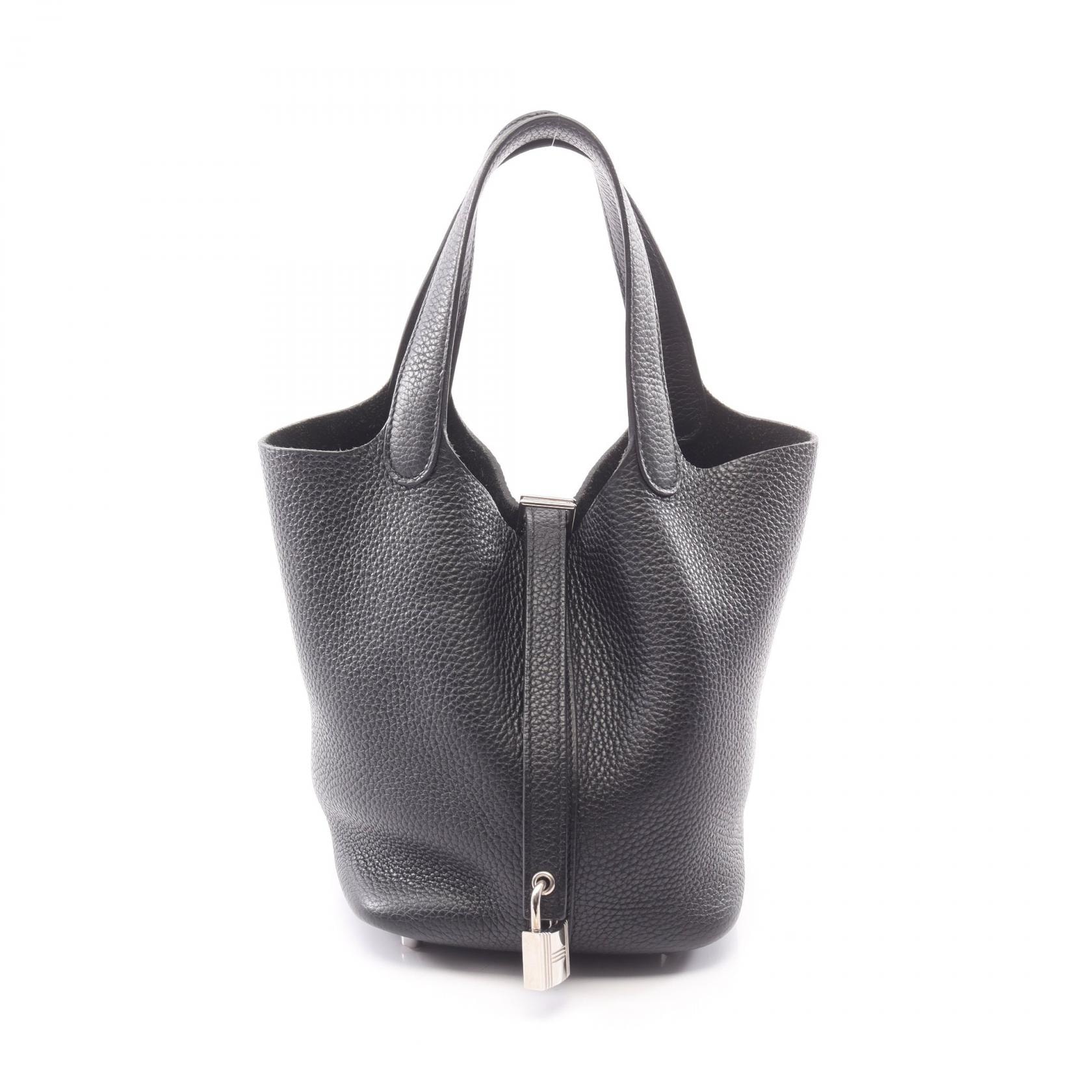 エルメス HERMES ピコタンロックPM ハンドバッグ バッグ レザー トリヨンクレマンス トリヨンクレマンス D刻印(2019年製造) レディース ブラック系 056289CK 【中古】
