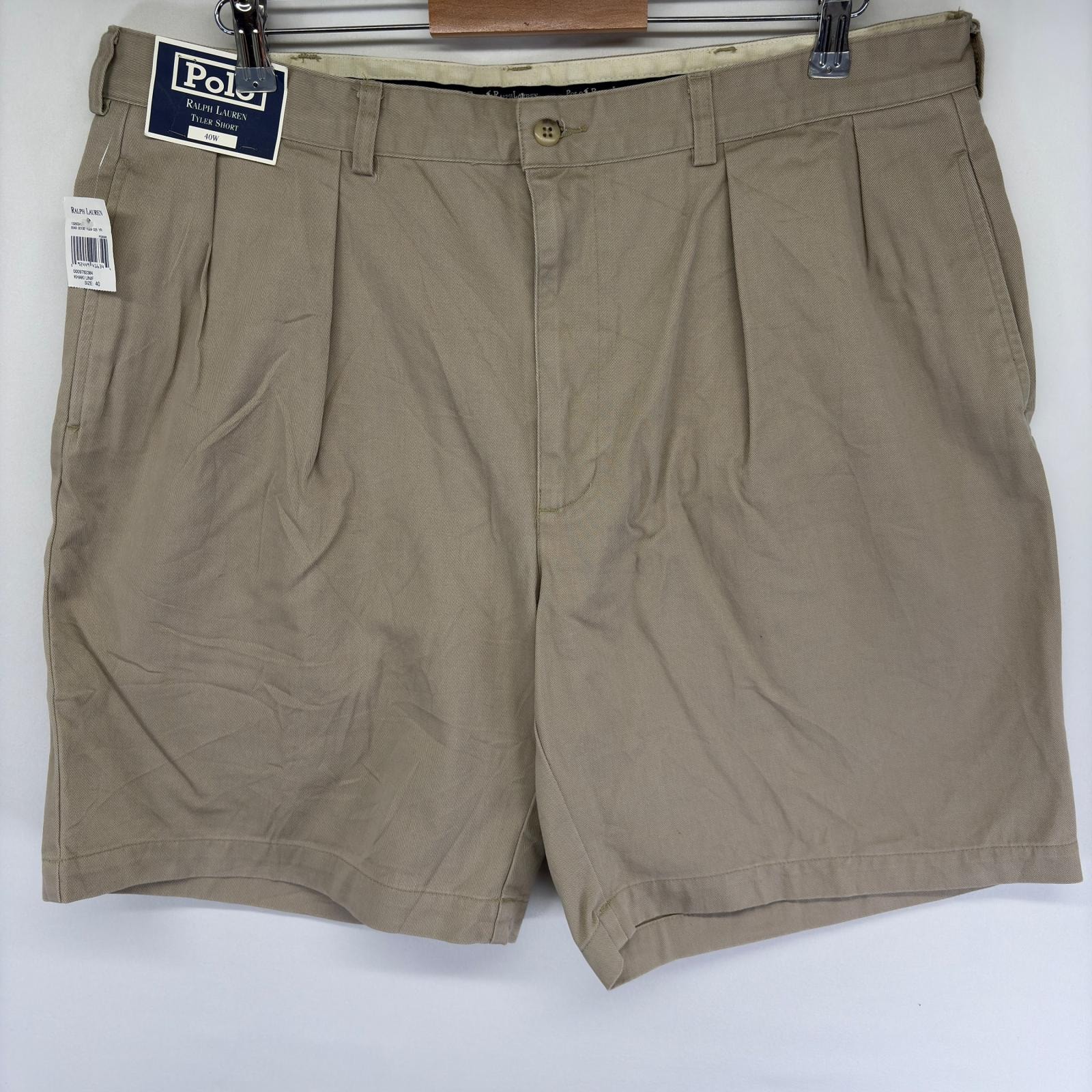 古着 デッドストック ポロ・ラルフローレン POLO RALPH LAUREN パンツ ポロチノ ハーフ タグ付き ショート w40  ベージュ系 メンズ