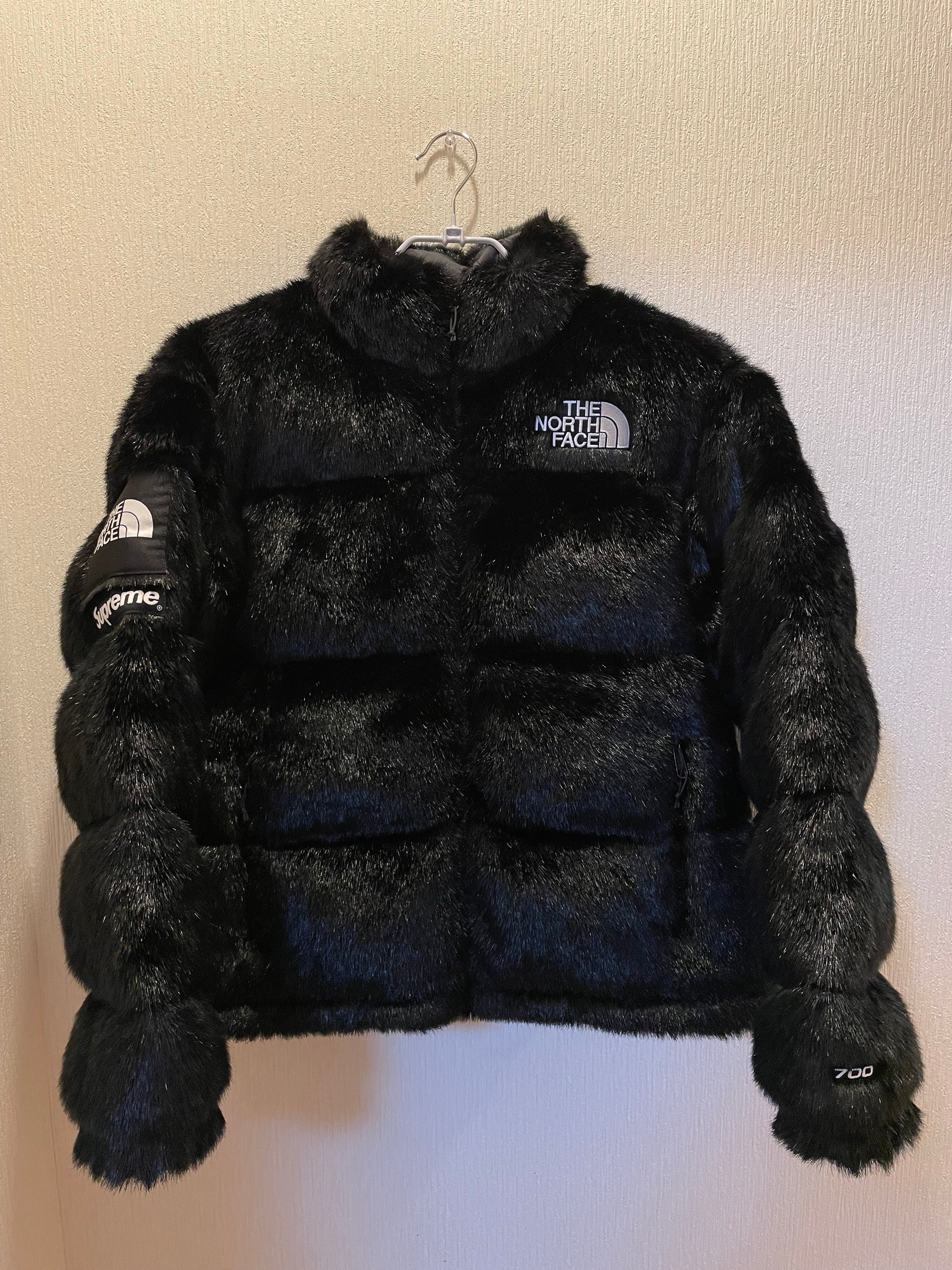 Supreme x The North Face Faux Fur Nuptse Jacket "Black"