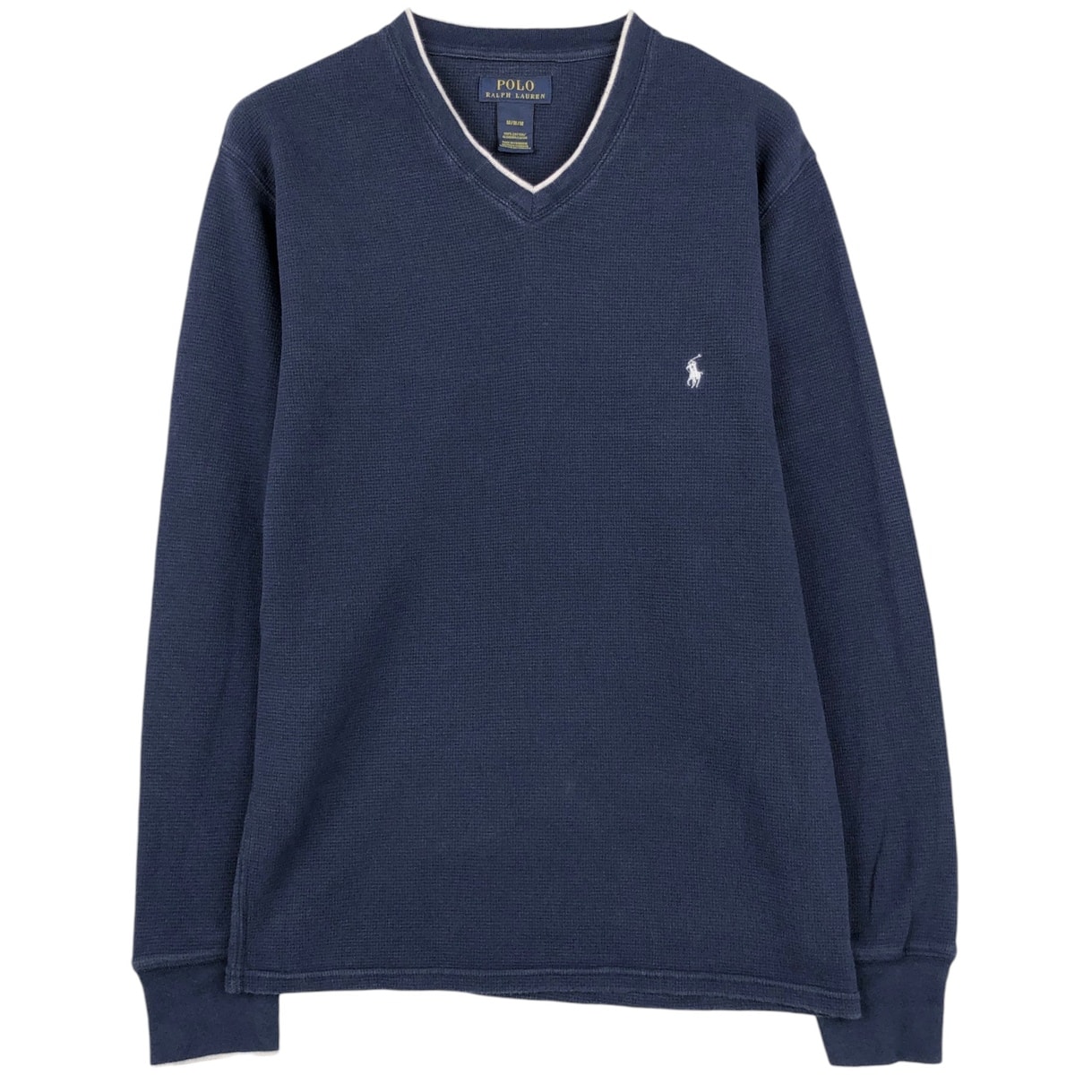 古着 ラルフローレン Ralph Lauren POLO RALPH LAUREN Vネック サーマルロンT ワッフル メンズM相当/eaa652959