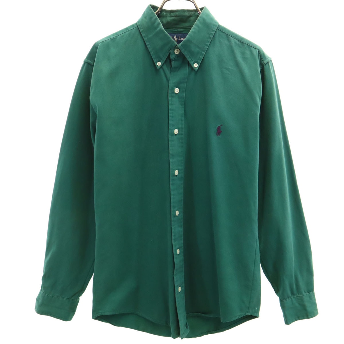 RALPH LAUREN ラルフローレン 90s オールド 長袖 ボタンダウンシャツ M グリーン