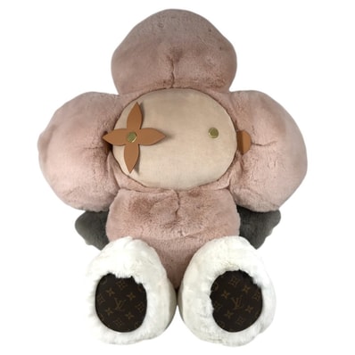 ルイヴィトン LOUIS VUITTON ドゥドゥ ヴィヴィエンヌ ジャイアント GI0948 モノグラム 人形 インテリア オブジェ ぬいぐるみ ポリエステル ピンク 美品