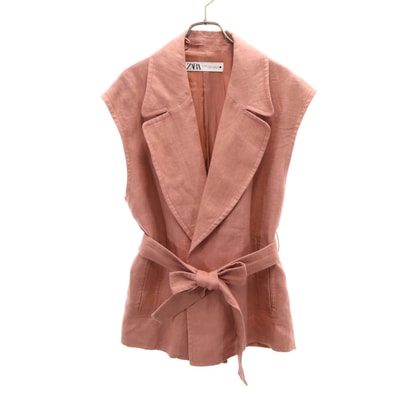ZARA ザラ リネン ベスト XS-S ピンク