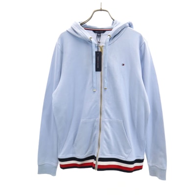 TOMMY HILFIGER トミーヒルフィガー 未使用 長袖 スウェット ジップパーカー L ブルー系 タグ付き
