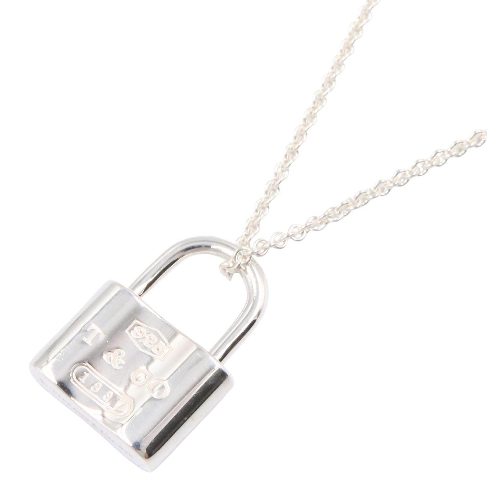 ティファニー TIFFANY&CO 1837 パドロック ネックレス ネックレス ジュエリー シルバー925 レディース シルバー系 【中古】
