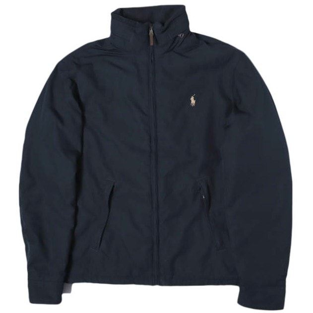 POLO RALPH LAUREN ポロ・ラルフローレン ポニー刺繍 裏フリース ジップアップジャケット 710572817001 S NAVY 中綿 アウター g27489