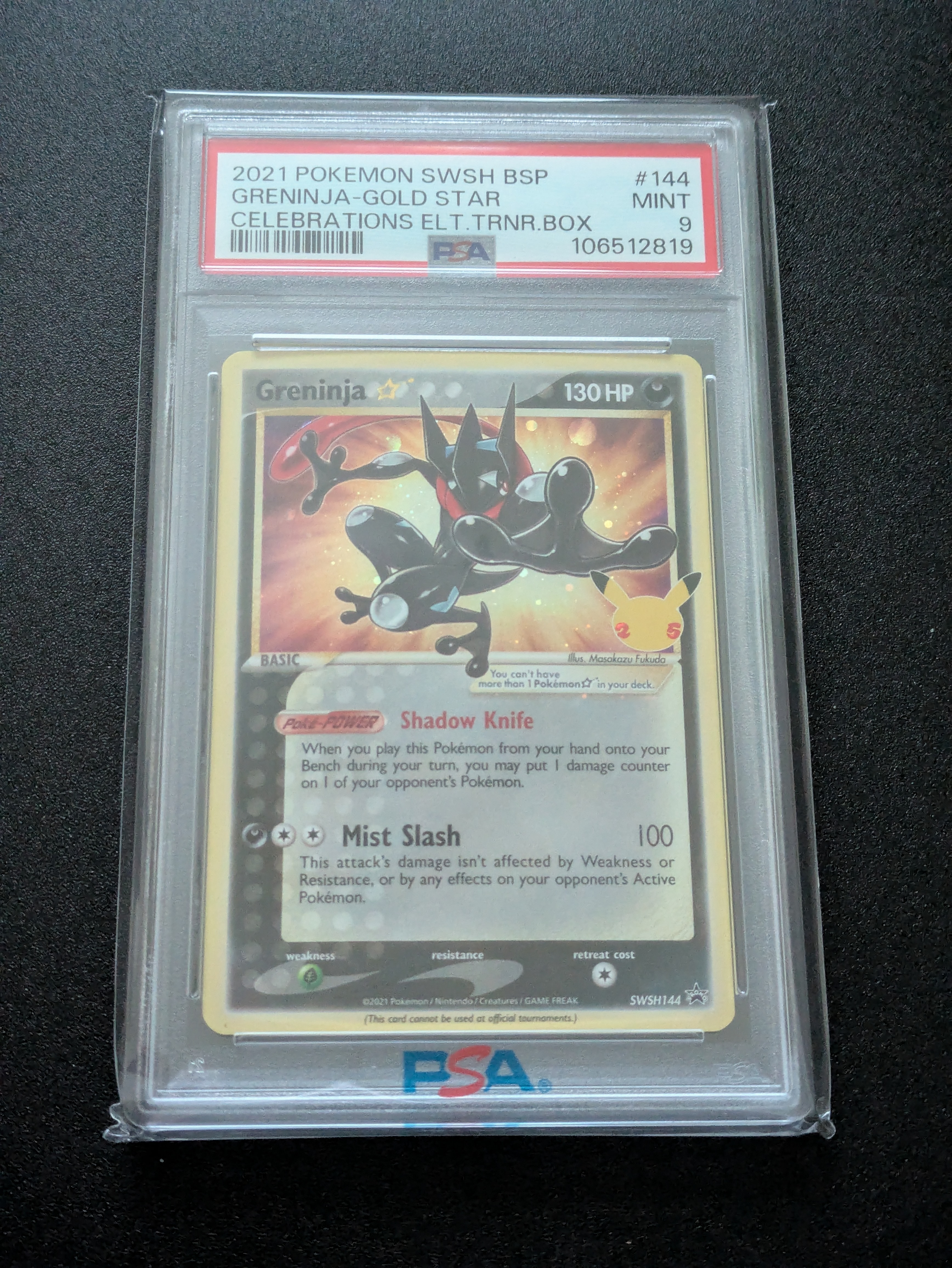 PSA9】ゲッコウガ☆ P [SWSH144]【英語版】(ソード&シールド「セレブ