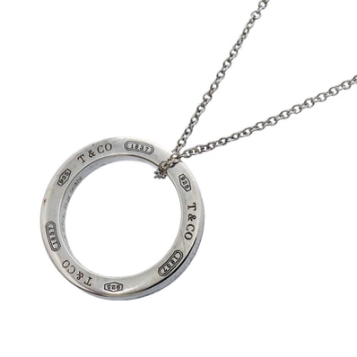 【6jhb0682】ティファニー ネックレス 1837/サークル シルバー925【中古】レディース