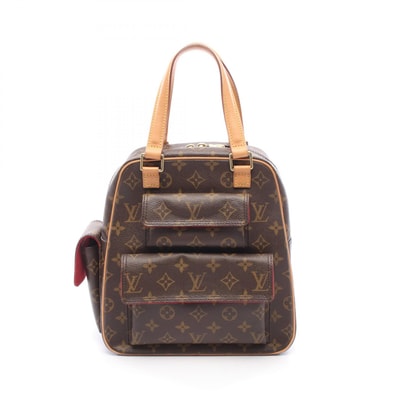 ルイ・ヴィトン LOUIS VUITTON エクサントリシテ モノグラム ハンドバッグ バッグ PVCコーティングキャンバス レザー モノグラム レディース ブラウン系 M51161 【中古】