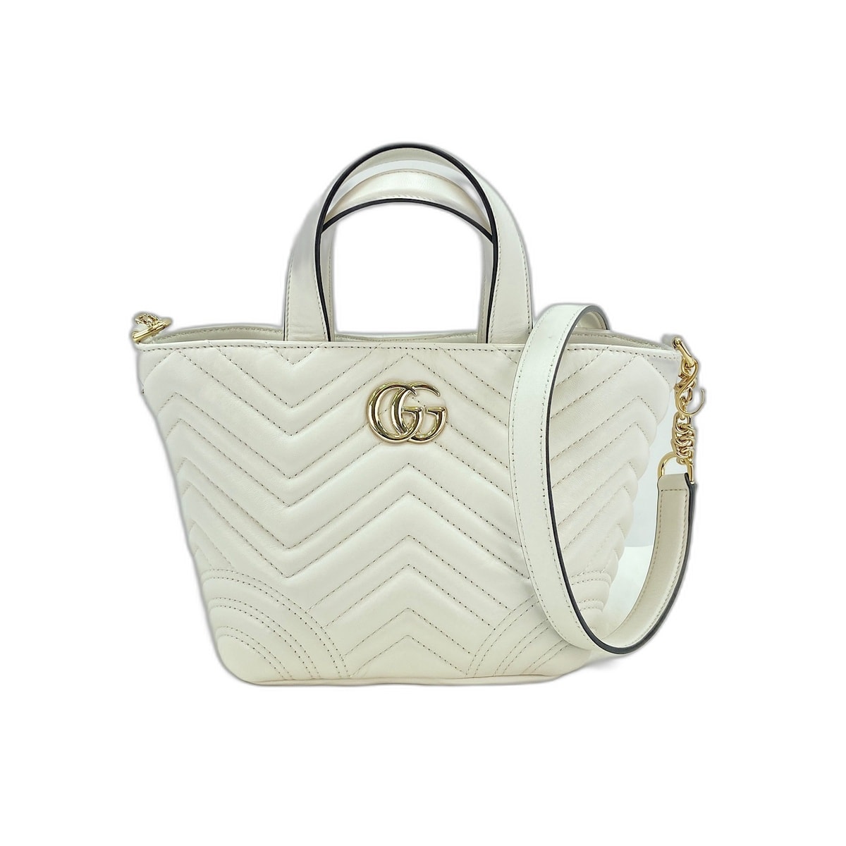 グッチ GUCCI GGマーモント ショルダーバッグ レザー【中古】