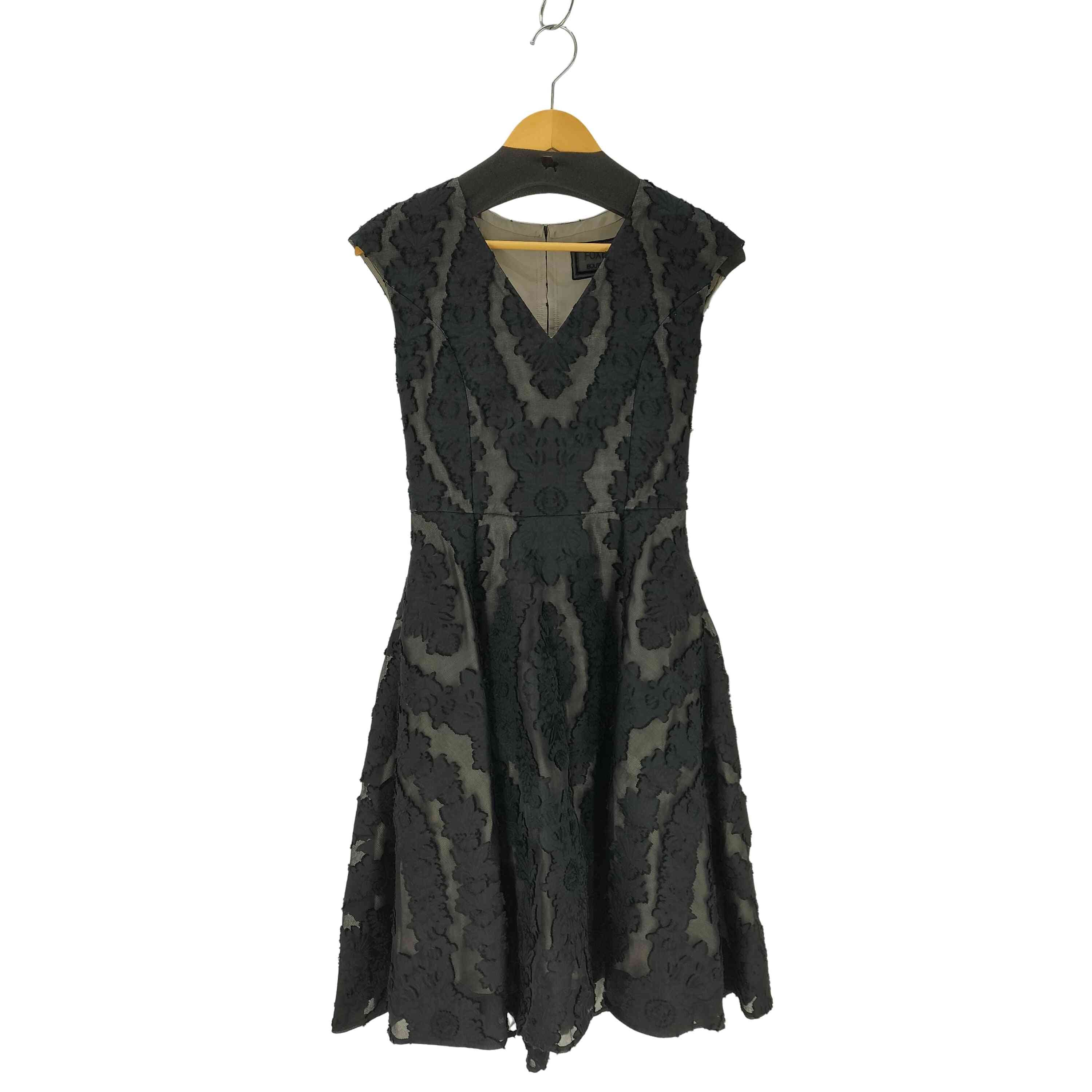 FOXEY BOUTIQUE BAROQUE ドレス ワンピース ひざ丈 ノースリーブ シルク混 ビジューベルト付き【1131929068389】