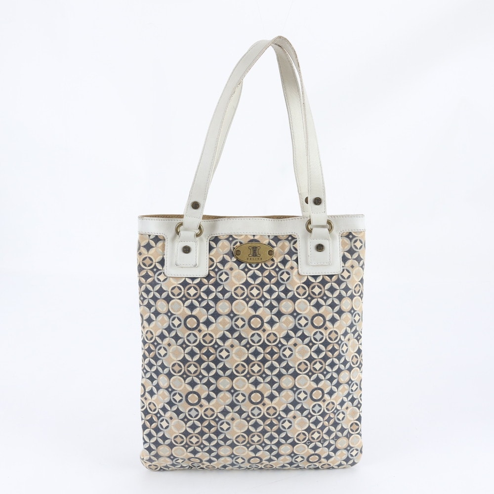 セリーヌ トート バッグ レザー×キャンバス