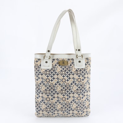 セリーヌ トート バッグ レザー×キャンバス