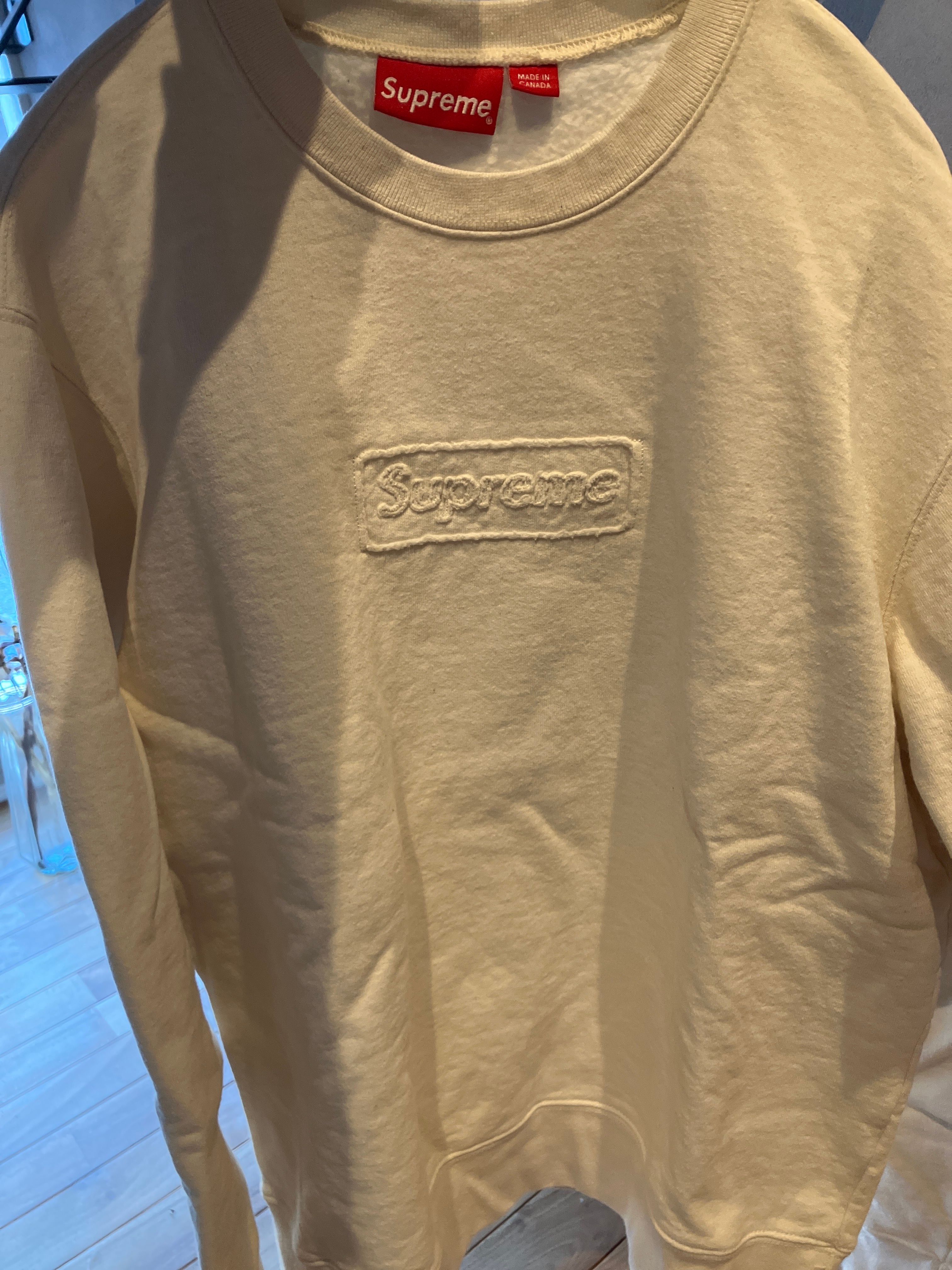 Supreme Cutout Logo Crewneck "Natural"