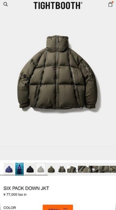 タイトブース SIX PACK DOWN JKT